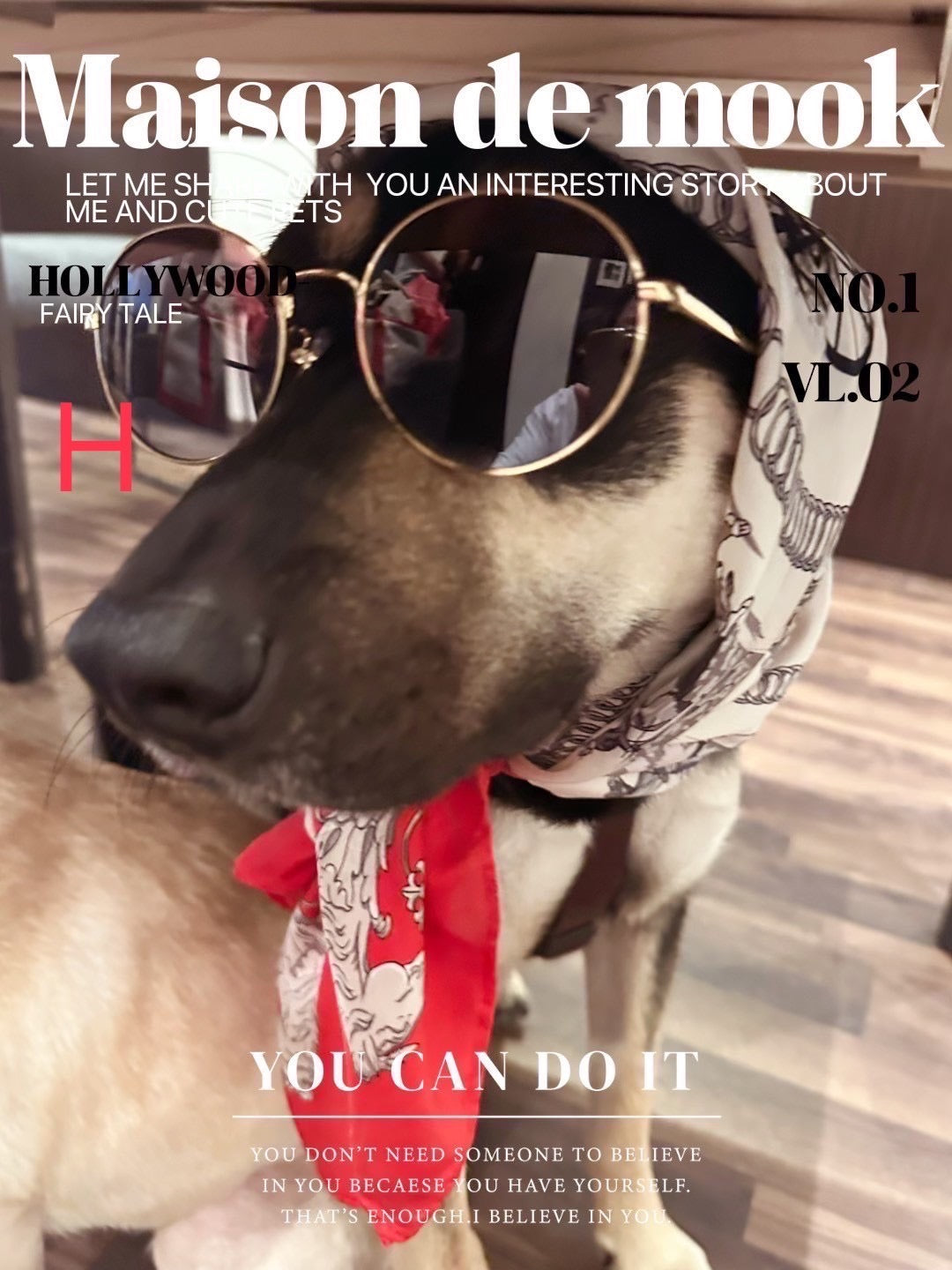 オリジナル 白×黒 バイカラートートM